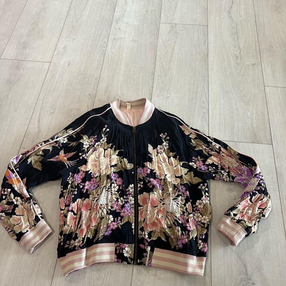 Spell & The Gypsy Collective's Blue Skies black bomber jacket - Size L